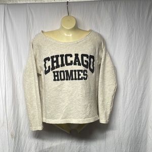 Women’s sweatshirt, “Chicago Homies” casual wear, size small.